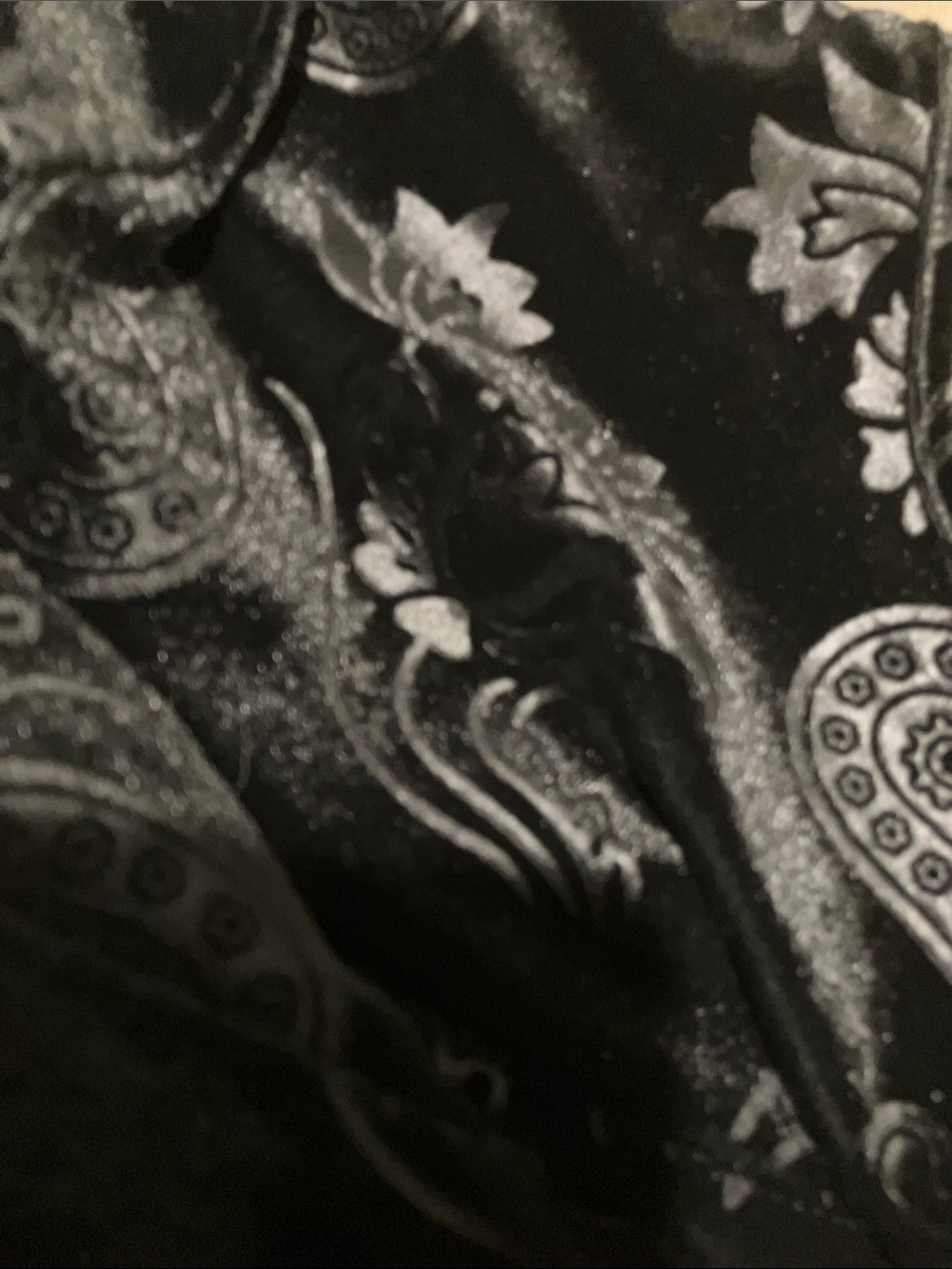 Ruby Rd black velvet blouse with a paisley pattern three-quarter sleeve - Picture 11 of 12